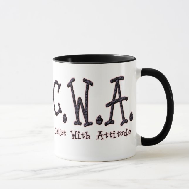 "Cellist With Attitude" Mug (Right)