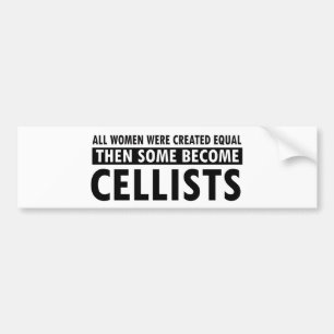 Cellists music designs bumper sticker