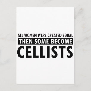 Cellists music designs postcard
