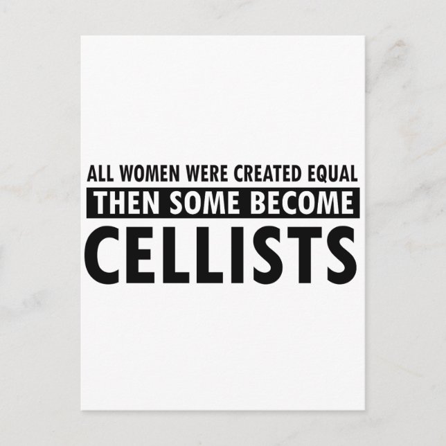 Cellists music designs postcard (Front)