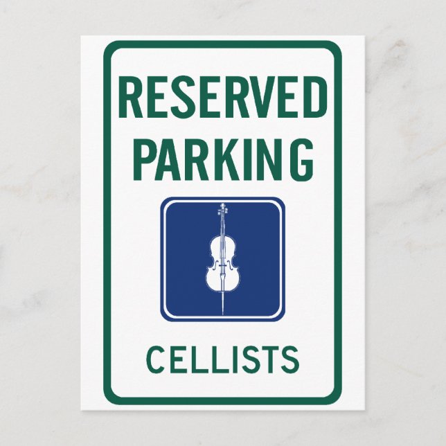 Cellists Parking Postcard (Front)