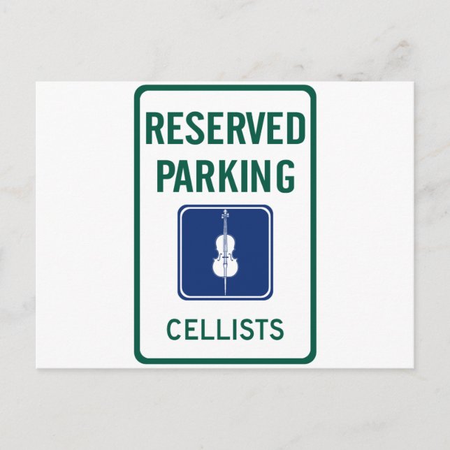 Cellists Parking Postcard (Front)