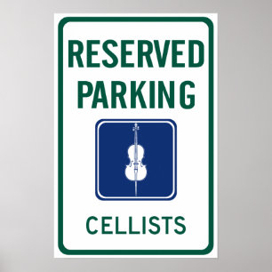 Cellists Parking Poster