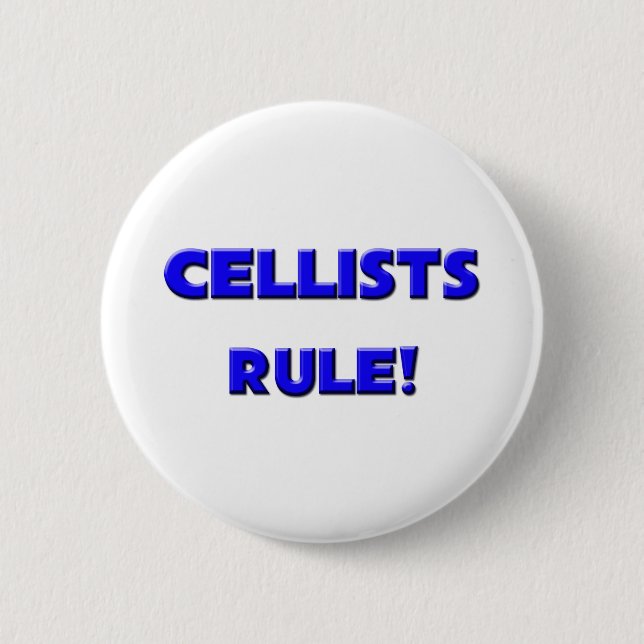 Cellists Rule! 2 Inch Round Button (Front)