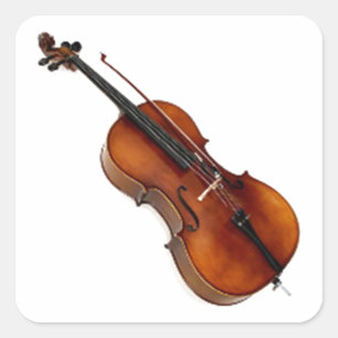 "Cello 1" design gifts and products Square Sticker