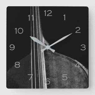 Cello 3 Grey Numbers WC Square Wall Clock