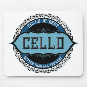 Cello Best Music Note Circle Mouse Pad