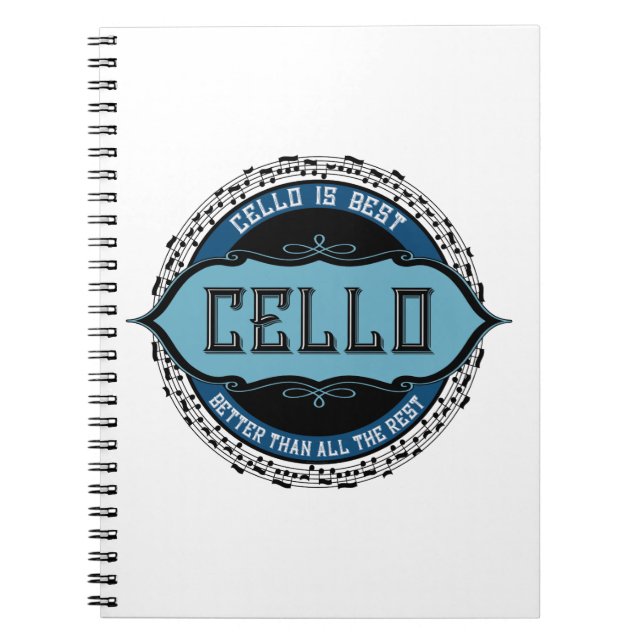Cello Best Music Note Circle Notebook (Front)