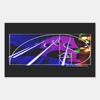 Cello bridge and strings with Fibonacci spiral Sticker