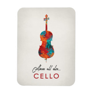 Cello - Bright Colourful Music Magnet