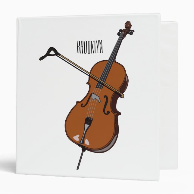 Cello cartoon illustration  binder (Front/Inside)