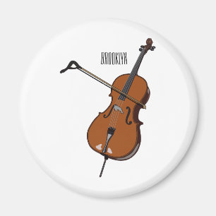 Cello cartoon illustration  magnet