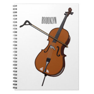 Cello cartoon illustration notebook