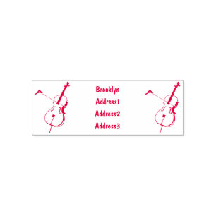 Cello cartoon illustration  self-inking stamp