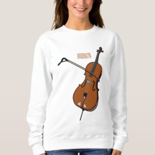 Cello cartoon illustration sweatshirt