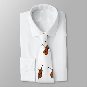 Cello cartoon illustration  tie