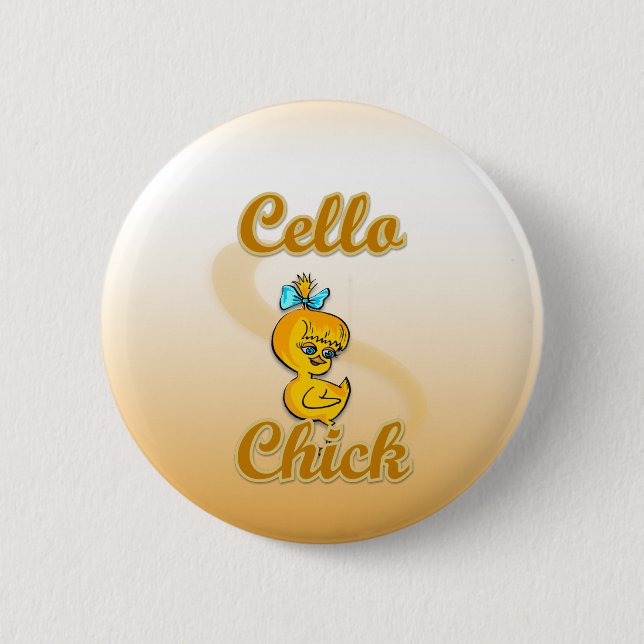 Cello Chick 2 Inch Round Button (Front)