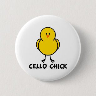 Cello Chick 2 Inch Round Button