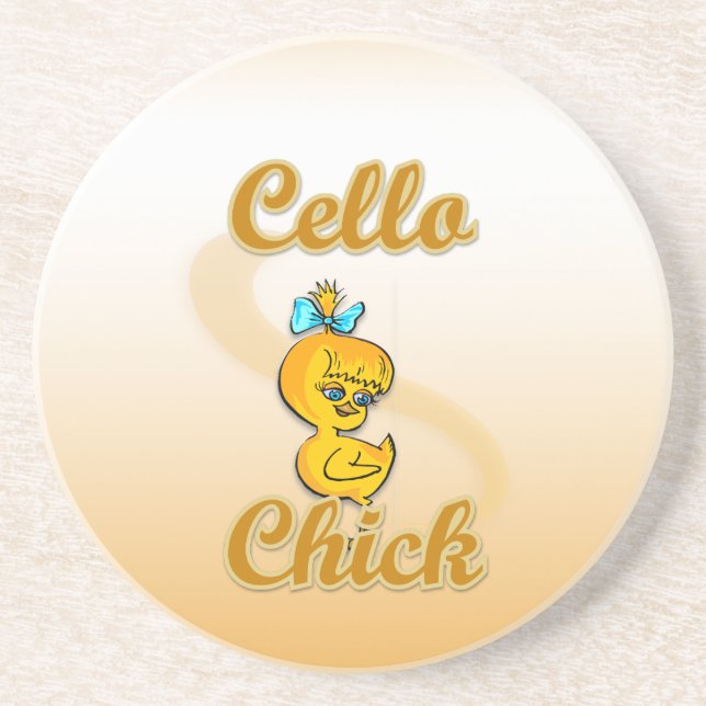 Cello Chick Coaster (Front)