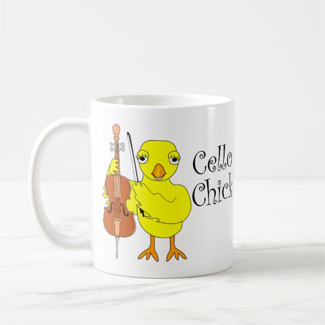 Cello Chick Text Coffee Mug (Left)