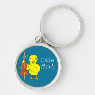 Cello Chick Text Keychain