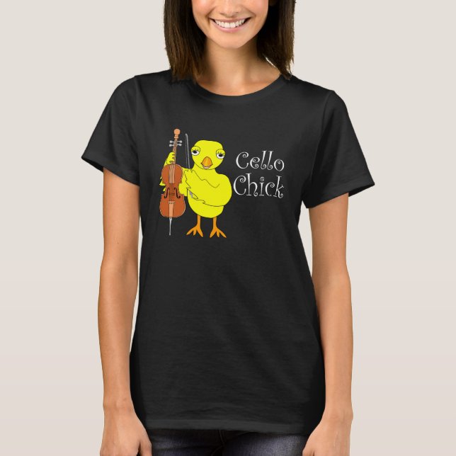Cello Chick Text T-Shirt (Front)