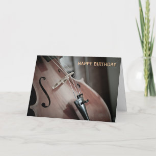 Cello classical music instrument birthday card
