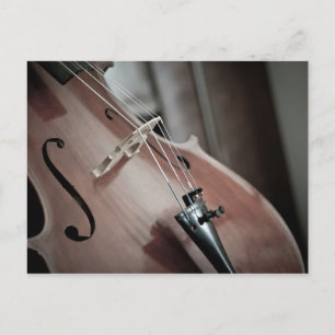 Cello classical music stringed instrument postcard