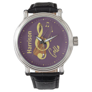 Cello Classical Musician Music Personalized Watch