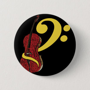Cello Clef Button