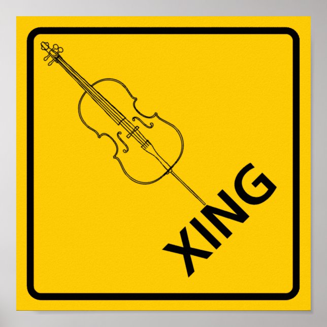 Cello Crossing Highway Sign (Front)