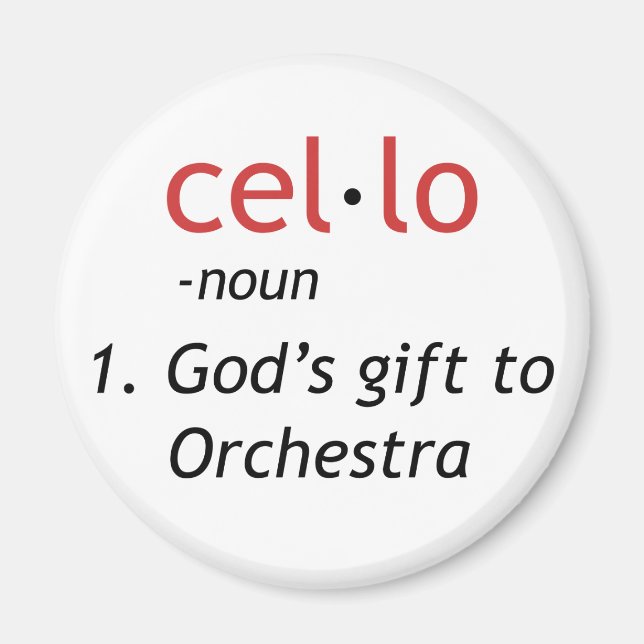 Cello Definition Magnet (Front)
