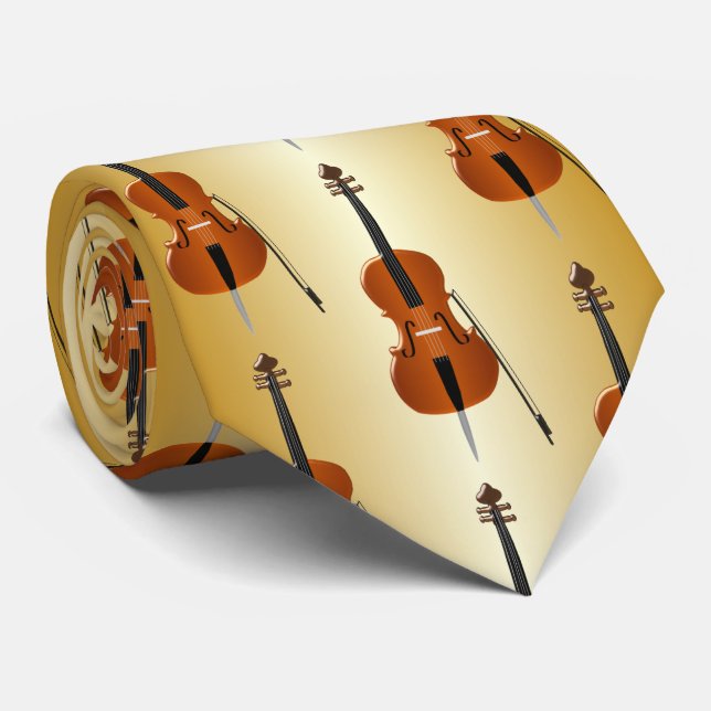 Cello Design Tie (Rolled)