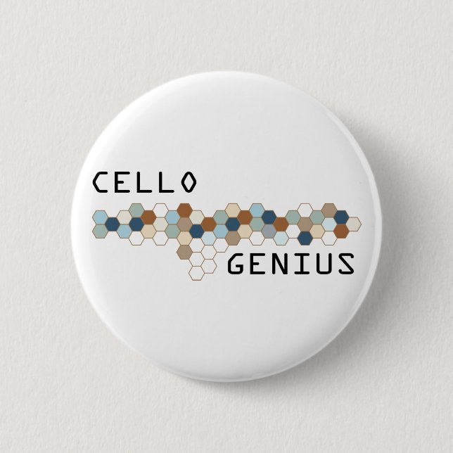 Cello Genius 2 Inch Round Button (Front)