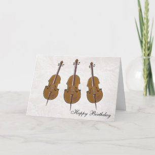 cello happy birthday card
