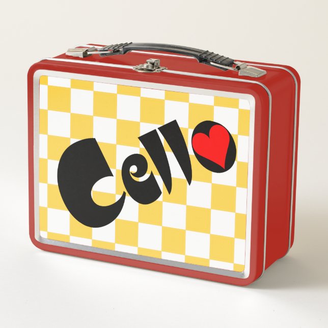 Cello Heart Metal Lunch Box (Front)