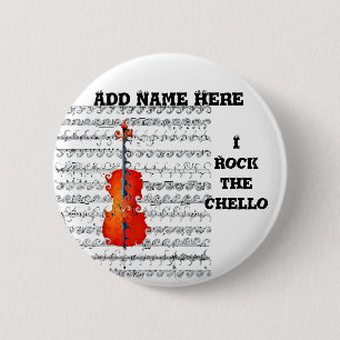 Cello & I Rock!_ 2 Inch Round Button