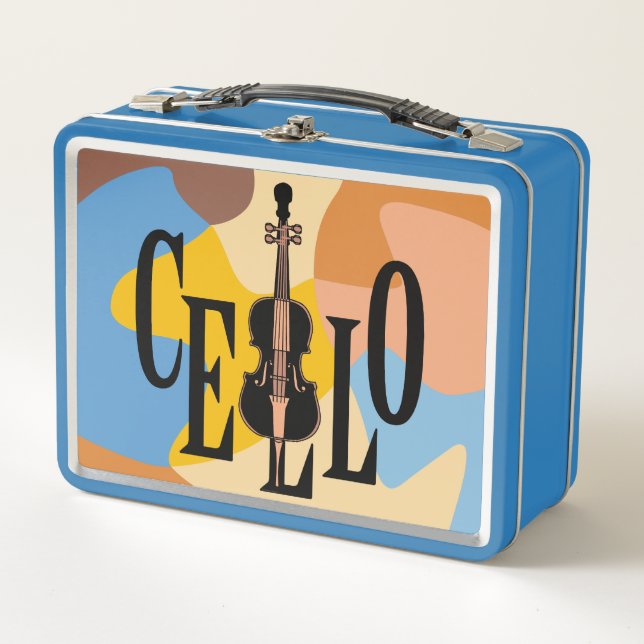 Cello In Cello Metal Lunch Box (Front)