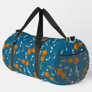 Cello Music Note Pattern Duffle Bag