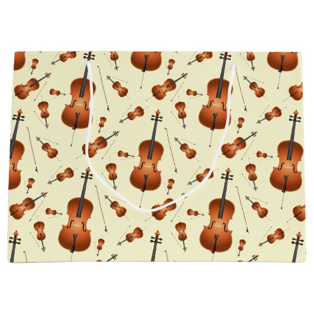 Cello Music Teacher Large Gift Bag (Front)