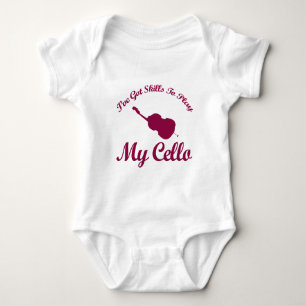 cello musical designs baby bodysuit