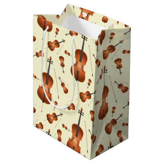Cello Musician Music Teacher String Orchestra Medium Gift Bag (Back Angled)