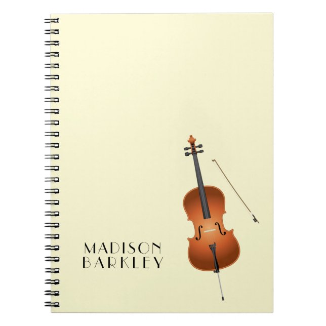 Cello Musician Music Teacher String Orchestra Notebook (Front)