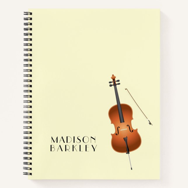 Cello Musician Music Teacher String Orchestra Notebook (Front)