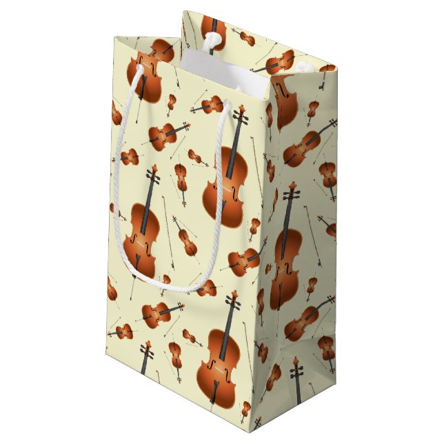 Cello Musician Music Teacher String Orchestra Small Gift Bag (Back Angled)