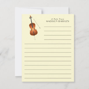 Cello Musician Music Teacher String Orchestra Thank You Card
