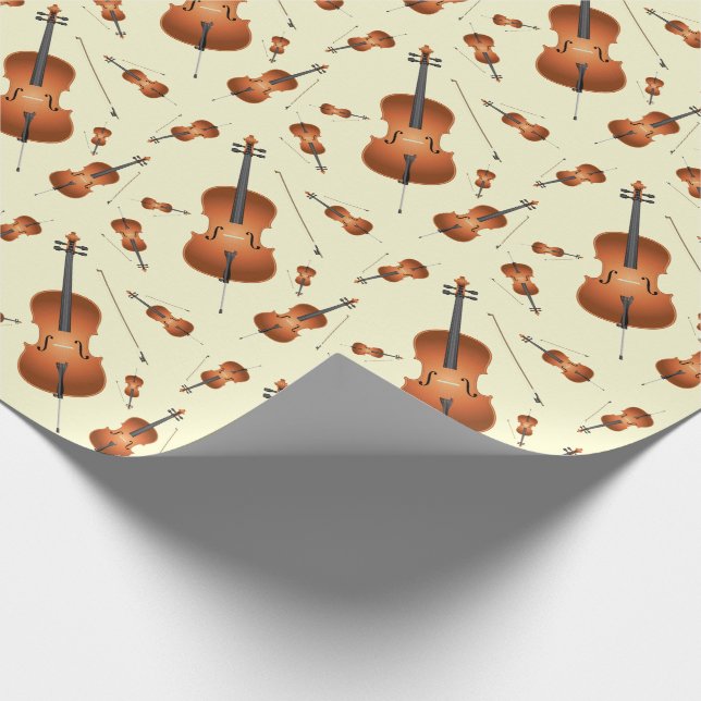 Cello Musician Music Teacher String Orchestra Wrapping Paper (Corner)