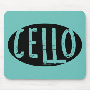Cello Oval Rough Text Mouse Pad