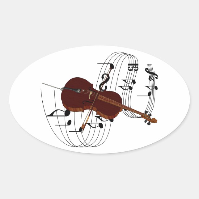 Cello Oval Sticker (Front)