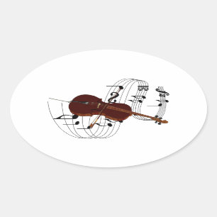 Cello Oval Sticker